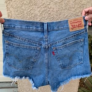 Levi’s high waisted shorts.